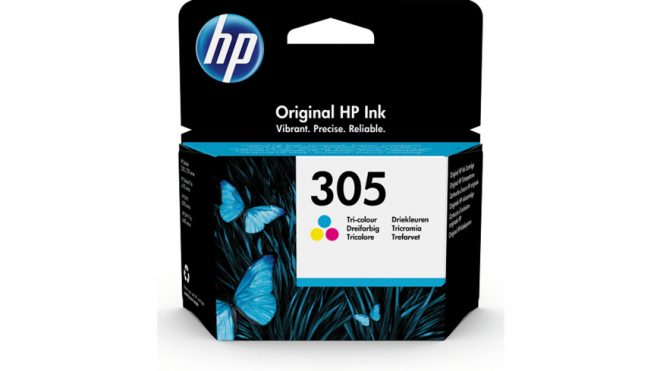 HP 305 (3YM60AE) 2ml colour ink cartridge for HP DeskJet and Envy printers, genuine HP ink, available at Keans Claremorris.