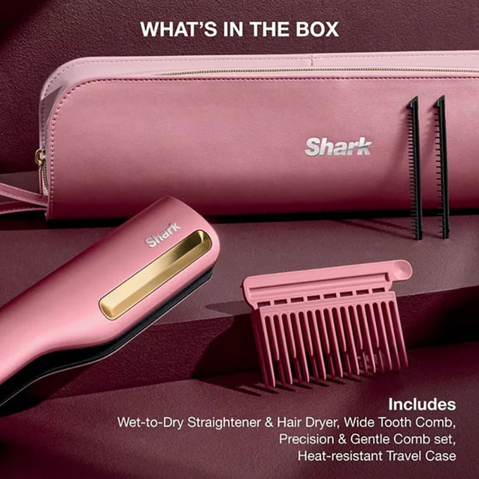 Shark SilkiPro 2-in-1 Straightener & Dryer – Rose| HT401UKPK - Image 7