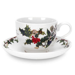 Holly & Ivy Tea Cup & Saucer Set 6