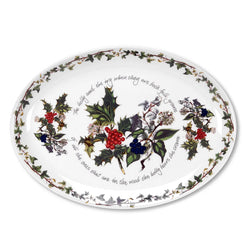 Holly & Ivy Oval Platter 13" /33cm