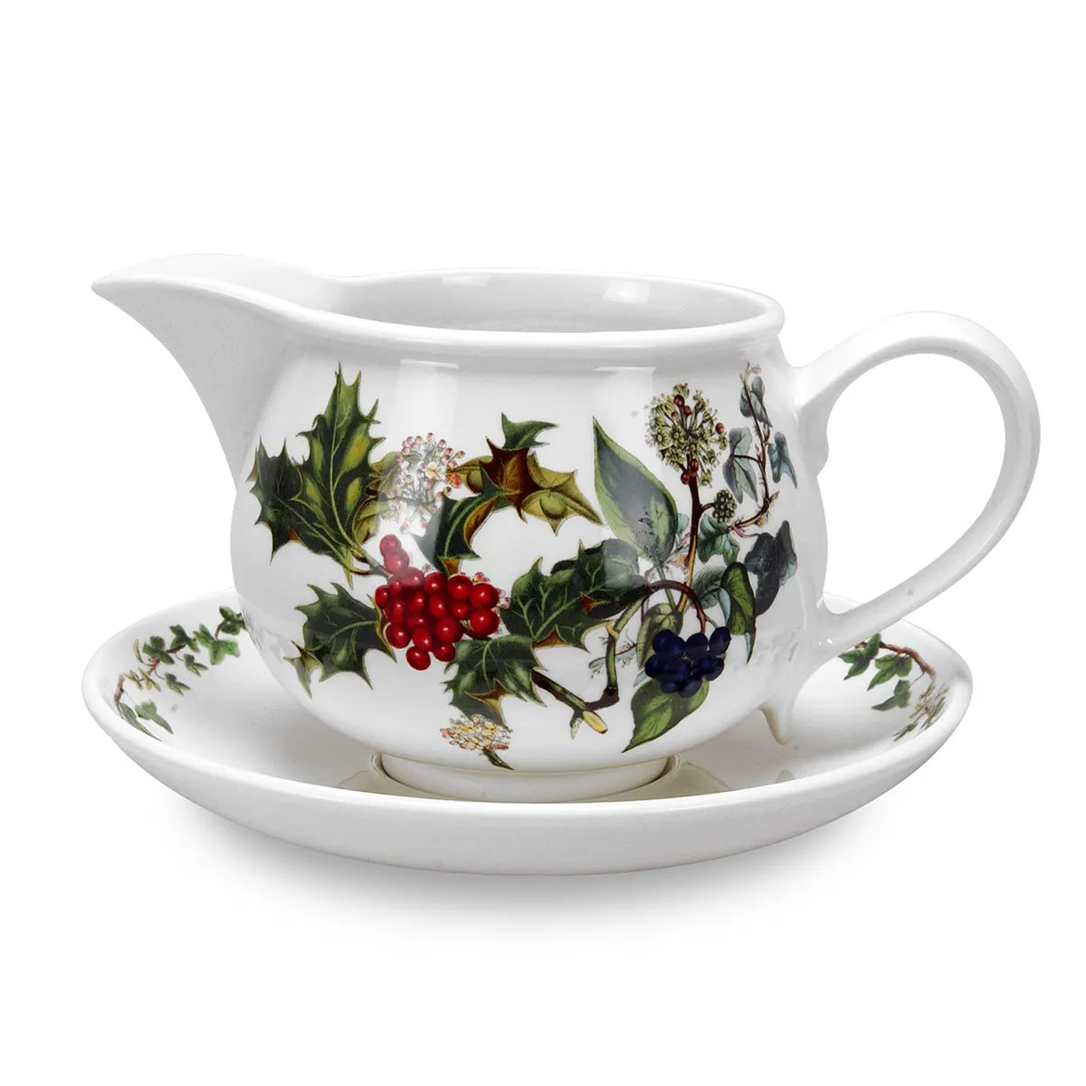 Holly & Ivy Gravy Boat & Stand - Image 1