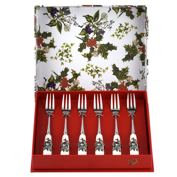 Holly & Ivy Pastry Fork Set 6