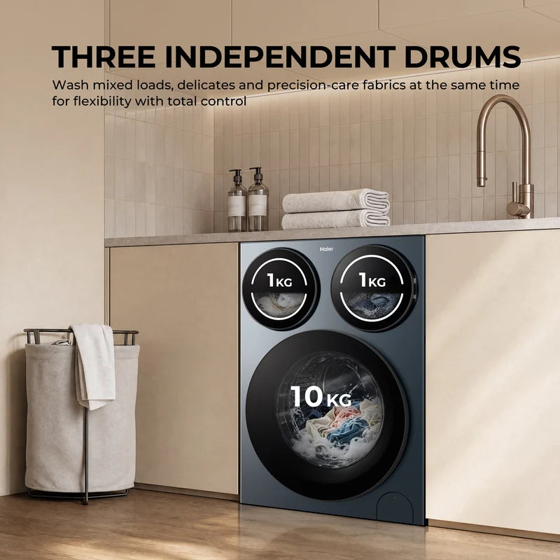 Haier Multi Wash 3-Drum Washing Machine 10kg+1kg+1kg | HW120BD14697U1UK - Image 6