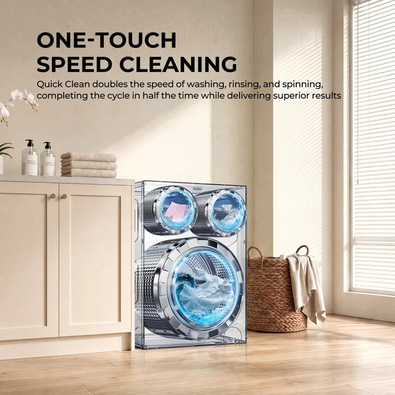Haier Multi Wash 3-Drum Washing Machine 10kg+1kg+1kg | HW120BD14697U1UK - Image 7