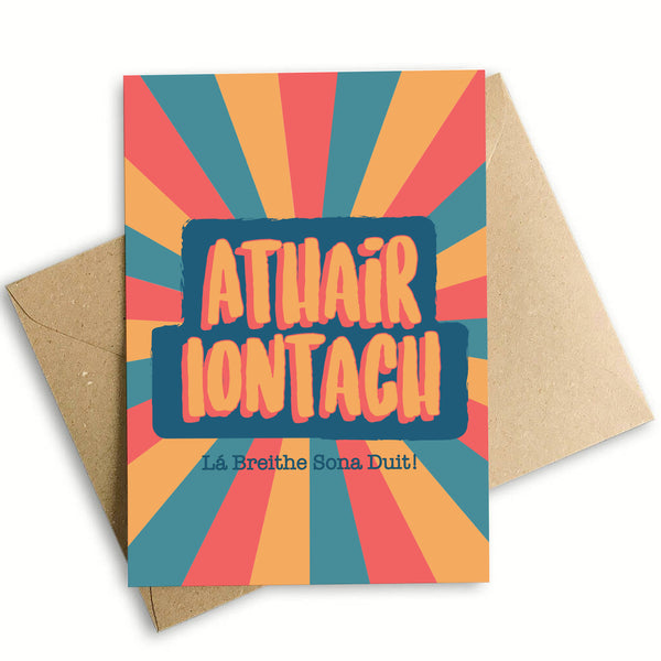 Happy Birthday Dad card, A6 size, 350gsm silk card with eco-friendly envelope, by Keans Claremorris.