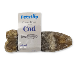 Petstop 12cm Chew Bone with Cod skin for dogs, promotes dental health and long-lasting chewing fun - Keans Claremorris