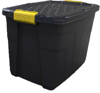 Heavy Duty 42L storage box with lid, 50x40x35cm, durable and sturdy, available at Keans Claremorris.