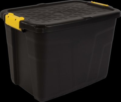 Heavy Duty Storage Box with Lid 60L, 60x40x40cm, durable plastic, secure lid – available at Keans Claremorris.