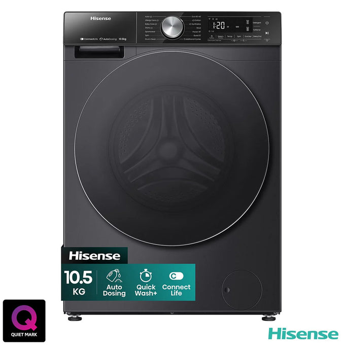 Hisense 10.5Kg Freestanding Autodose Washer 1400RPM| WF5S1045BB Keans Claremorris