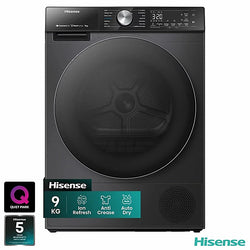 Hisense 9Kg Freestanding Heat Pump Tumble Dryer – Black| DH5S902BB Keans Claremorris