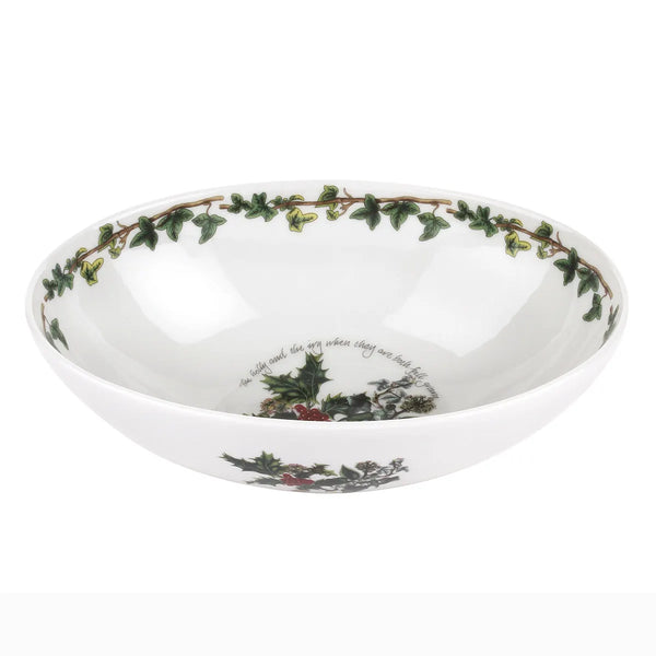 Holly & Ivy Oval Bowl 9" Keans Claremorris
