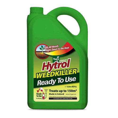 Hytrol Pump & Go 5L Ready-to-Use Glyphosate Weedkiller for patios and drives, kills roots, Keans Claremorris.