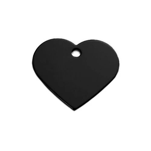 ID Name Tag - Engraved - Black Heart Keans Claremorris
