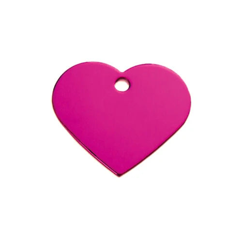 ID Name Tag - Engraved - Pink Heart Keans Claremorris
