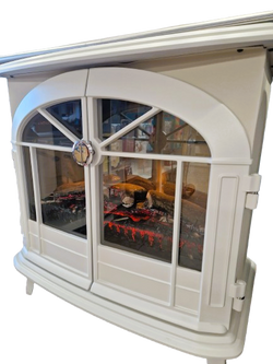 Dimplex Fullerton Electric Stove in Matt White finish, stylish and efficient heating solution | Keans Claremorris