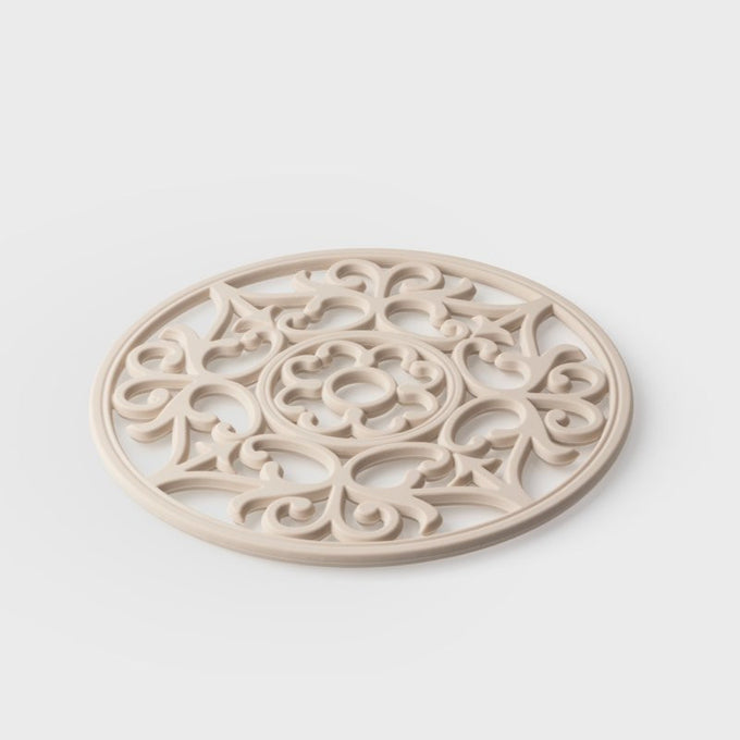 Vintage Round Silicone Trivet 19.5cm Oyster - Image 2