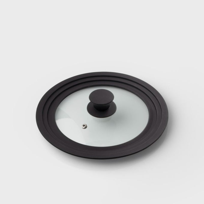 Silicone and Glass Universal Pan Lid 20/22/24cm Black - Image 3