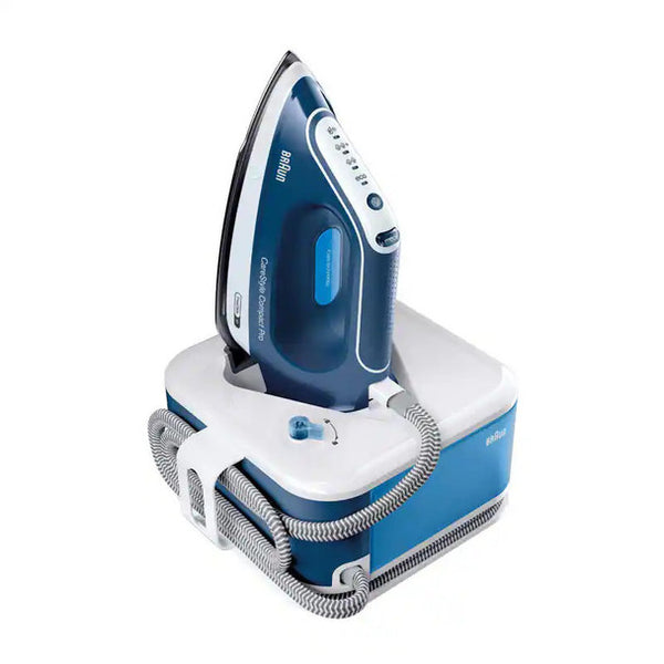 Braun CareStyle Compact Pro Steam Generator Iron Blue with FreeGlide 3D, 2x faster ironing, 1.5L tank – Keans Claremorris