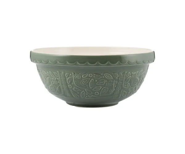 In The Forest S18 Green Owl Mixing Bowl 26cm Keans Claremorris