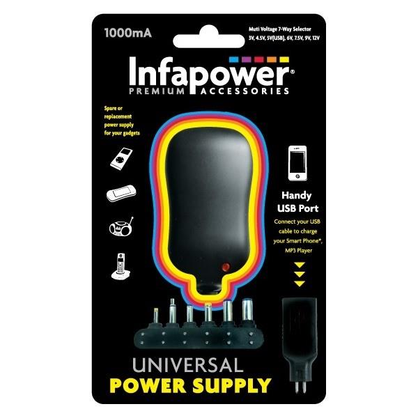 Infapower 1000Mah Multi Voltage Adaptor | 210350 Keans Claremorris