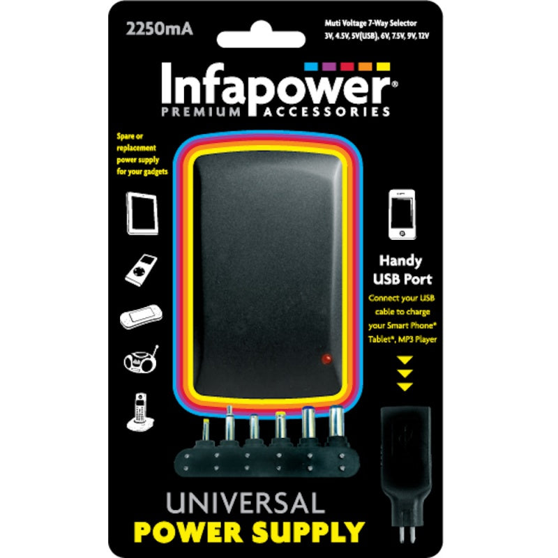 Infapower 2250Mah Multi Voltage Adaptor | 021037 Keans Claremorris
