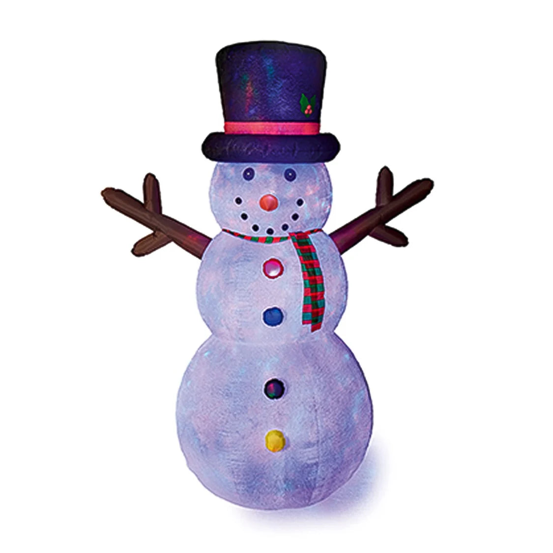 Inflatable Plush Snowman With Led Lights 3.6m Keans Claremorris