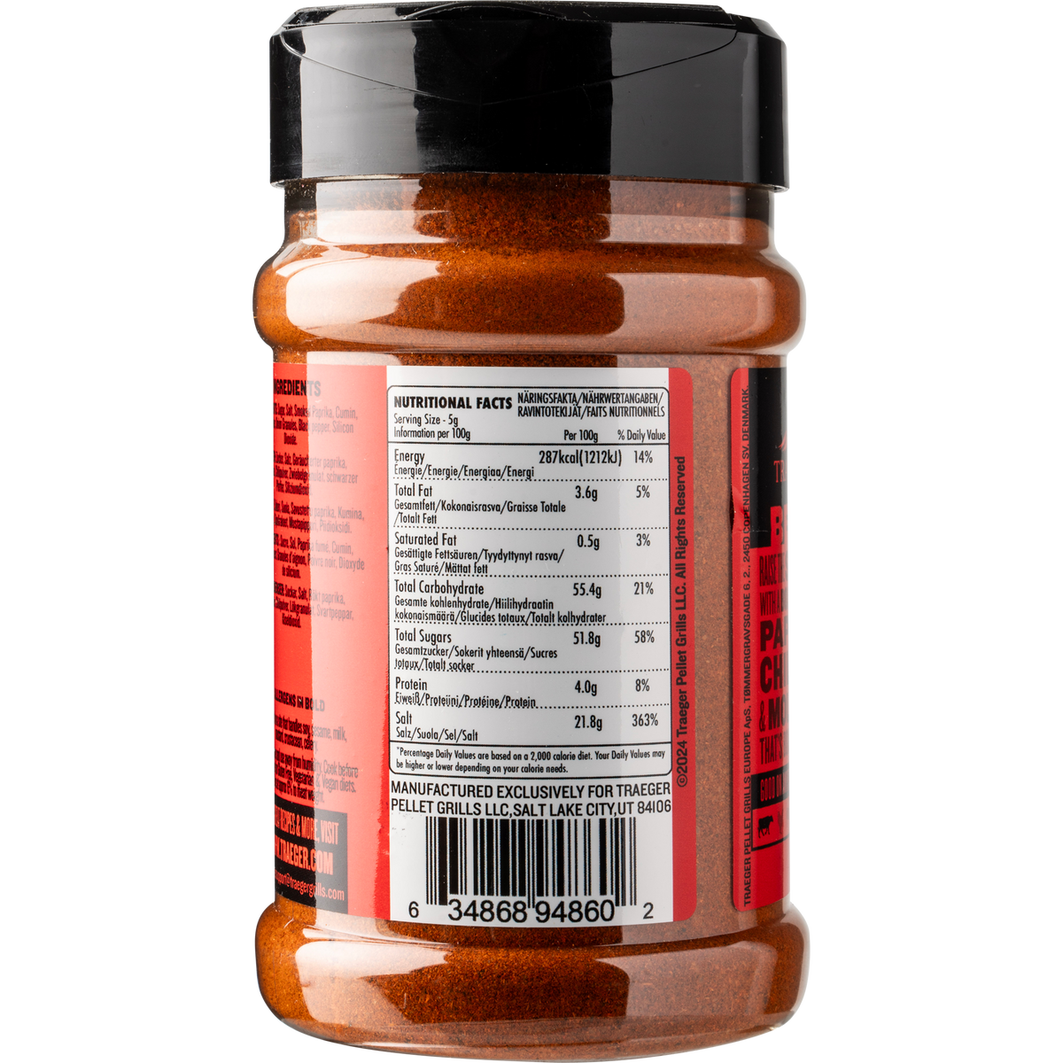 Traeger Beef Rub Molasses and Chilli Pepper Rub 200g spice blend for grilling, available at Keans Claremorris