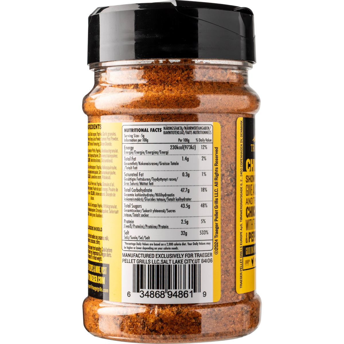 Traeger Rub Chicken Sauce 200g bottle, flavorful BBQ seasoning, available at Keans Claremorris store.