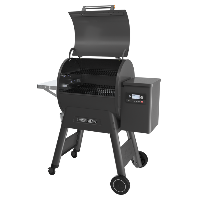 Traeger Ironwood 650 Pellet Grill with digital controller and WiFIRE technology - available at Keans Claremorris