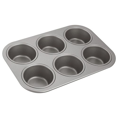 Judge Bakeware 6 Cup Non-Stick Cupcake/Muffin Tin, heavy-duty steel, dishwasher safe, easy clean - Keans Claremorris