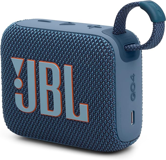 JBL GO 4 Blue Portable Bluetooth Speaker, waterproof, dustproof, 7-hour playtime, enhanced bass – Keans Claremorris