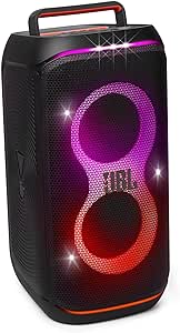 JBL PartyBox Club 120 portable Bluetooth speaker in black with 160W sound, LED lights, 12-hour battery, splash-proof, at