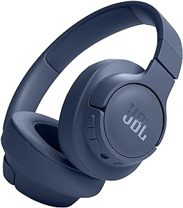 JBL Tune 720BT Blue wireless over-ear headphones with Pure Bass, 76H battery, Bluetooth 5.3, available at Kean’s