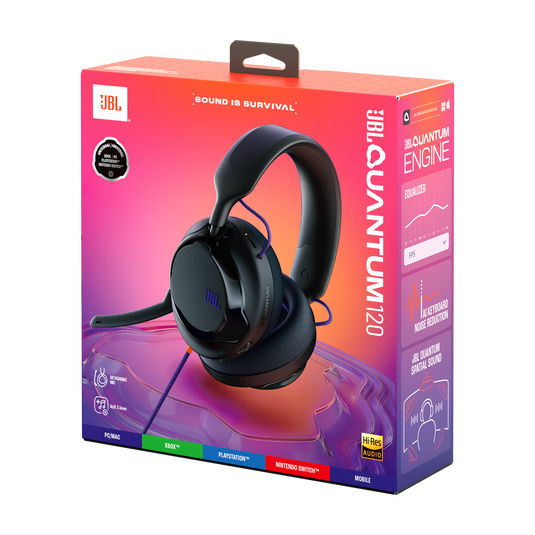 Jbl Quantum 120 – Gaming Headphone – Wired Over-Ear – Black | JBLQTUM120BLK - Image 6