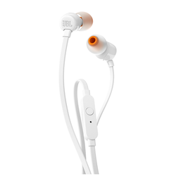 JBL T110 In-Ear Headphones 1-Button Mic Remote White| JBLT110WHTE Keans Claremorris