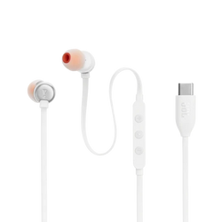 JBL Tune 310C USB-C Wired In-Ear Headphones High Res White| JBLT310CWHT