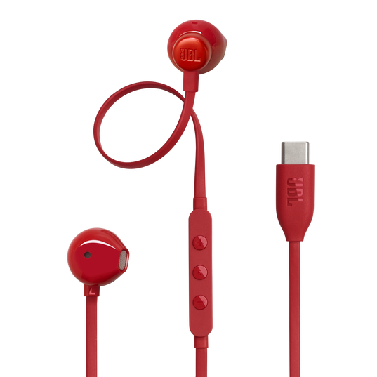 JBL Tune 305C USB-C Wired Earbuds High Resolution Red| JBLT305CRED Keans Claremorris
