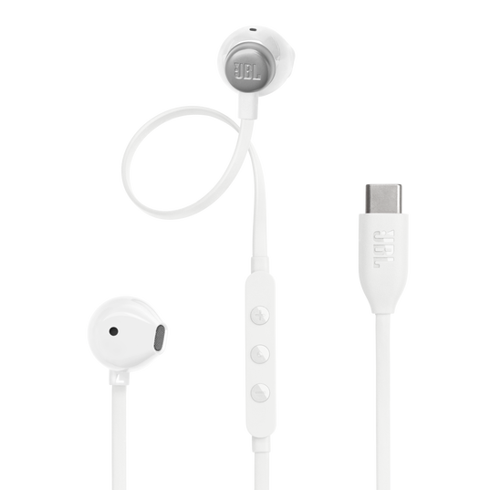 JBL Tune 305C USB-C Wired Earbuds High Resolution White| JBLT305CWHT  Keans Claremorris