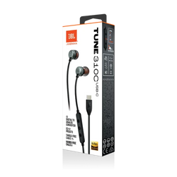 JBL Tune 310C USB-C Wired In-Ear Headphones High Res Black| JBLT310CBLK