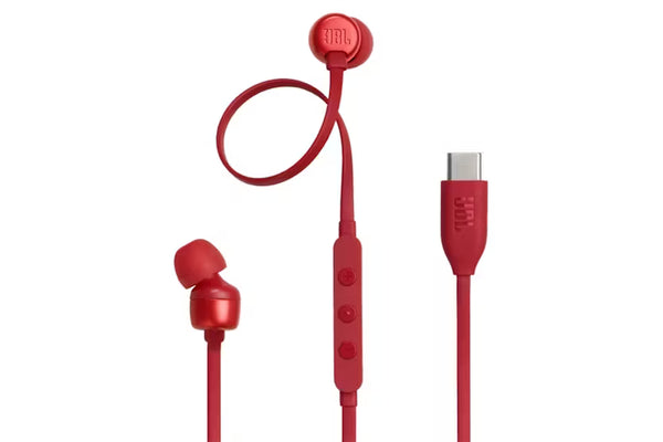 JBL Tune 310C USB-C Wired In-Ear Headphones High Res Red| JBLT310CRED Keans Claremorris