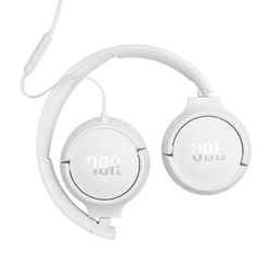 JBL Tune 520C USB-C On-Ear Wired Headphones Mic White| JBLT530CWHT