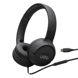 JBL Tune 520C USB-C On-Ear Wired Headphones Mic Black| JBLT530CBLK Keans Claremorris