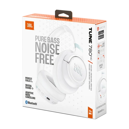 JBL Tune 780NC Wireless Over-Ear ANC Headphones Multi-Point White| JBLT780NCWHT - Image 8