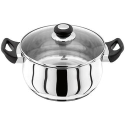 Judge Vista 24cm 4L stainless steel casserole with glass lid, stay-cool handles, induction compatible – Keans Claremorris