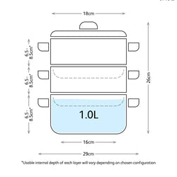 Judge Steamers, 18cm 3 Tier Steamer Set