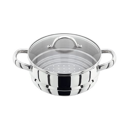Judge Steamer Insert 16/18/20cm, stainless steel, oven safe 240°C, induction compatible, glass lid, dishwasher safe – Keans