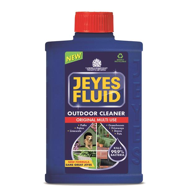 Jeyes Fluid Original 1Lt outdoor cleaner kills 99.9% germs, unblocks drains, cleans tools – available at Keans Claremorris.