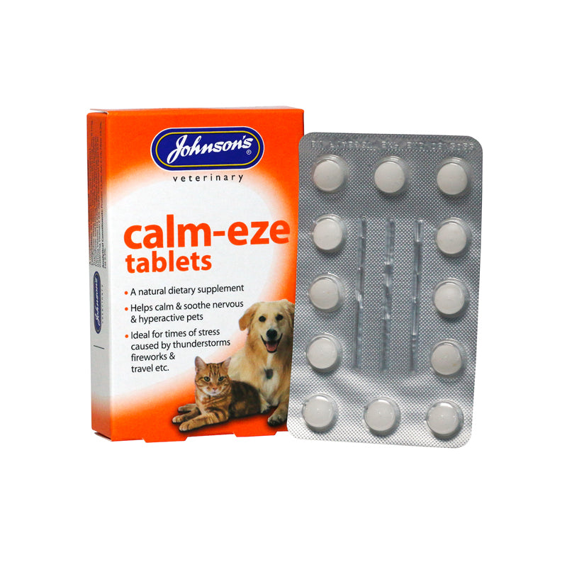 Johnson's Calm-Eze natural supplement tablets to calm and soothe anxious cats and dogs, 36 tablets – Keans Claremorris