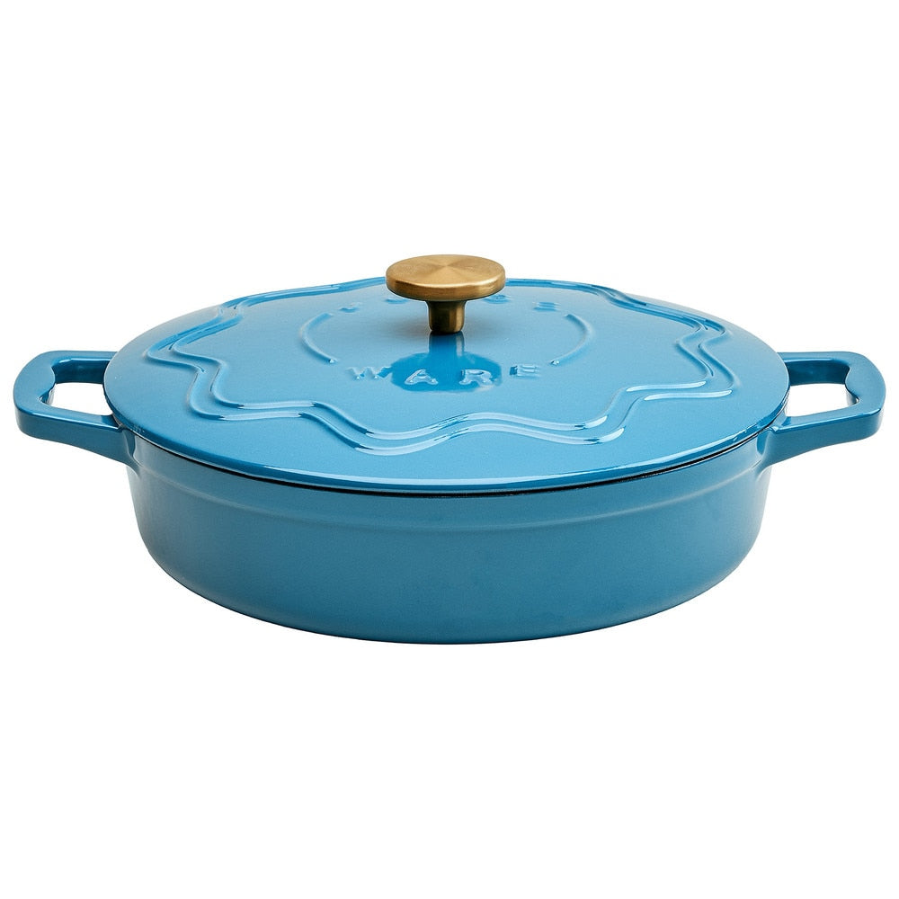Judge Ware Cast Iron 28cm Shallow Casserole 3L Blue Keans Claremorris