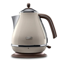 Delonghi KBOV3001.BG Cream Icona Vintage Kettle 1.7L, cordless 360°, water level indicator, auto shut-off - Keans Claremorris